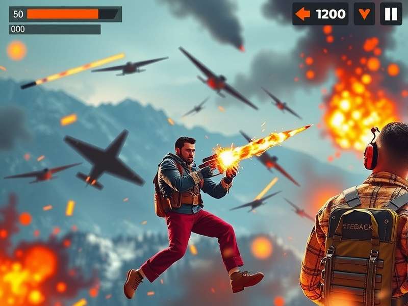 Gamer playing Free Fire on a high-performance PC setup