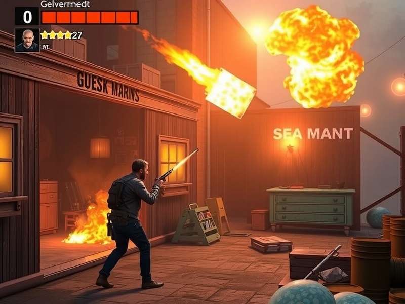 Free Fire gameplay on mobile device showing intense battle action