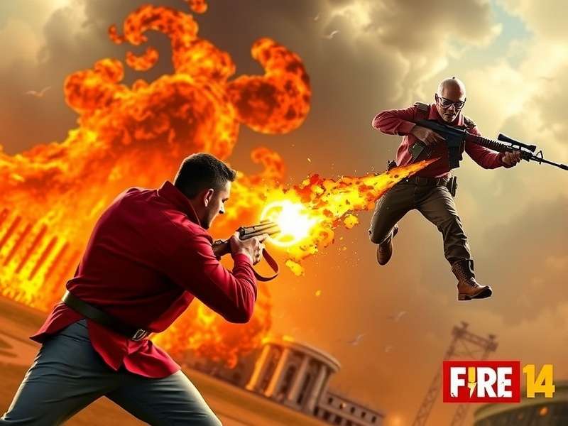 Free Fire Game on Laptop Screen