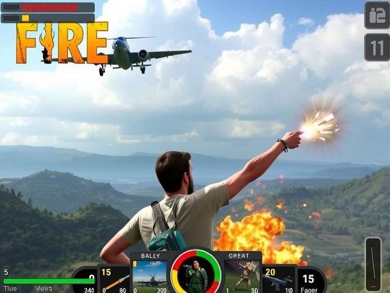 Free Fire online gameplay scene showing intense battle royale action