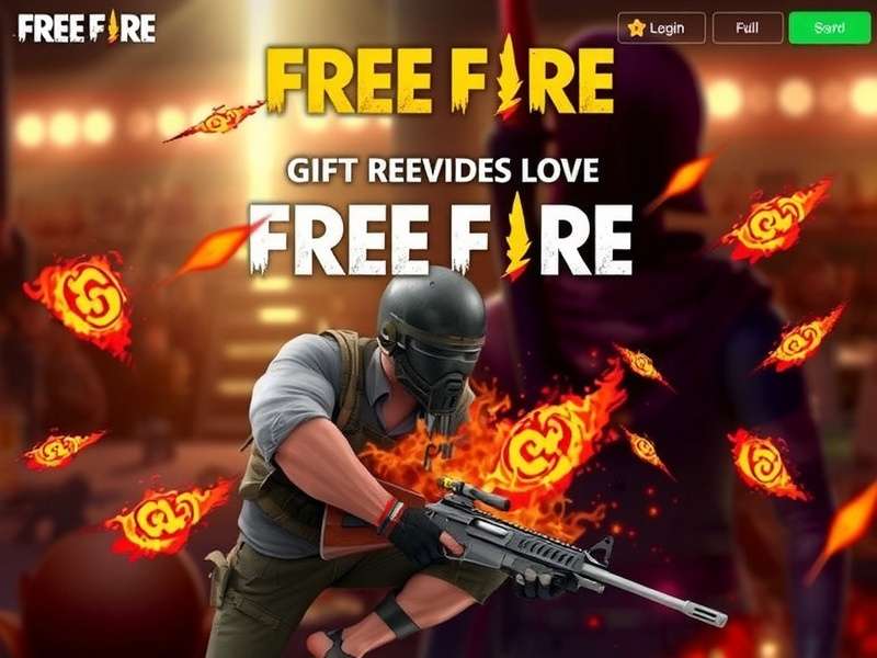 Free Fire Login Screen on Mobile Device