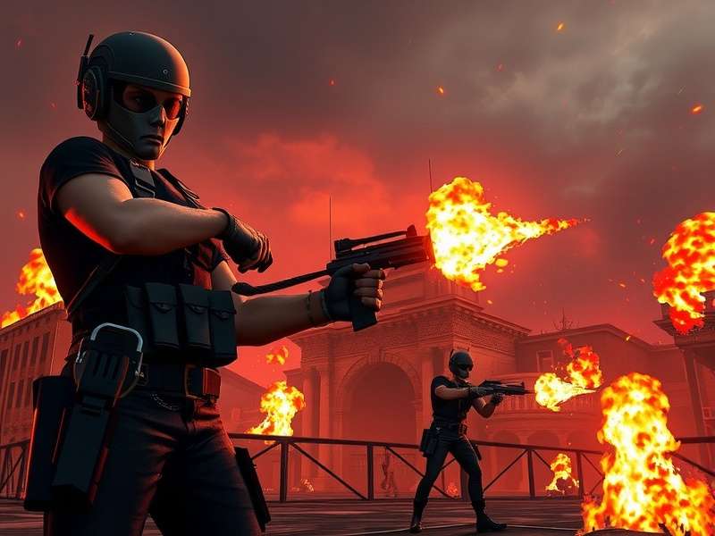 Free Fire MAX intense gameplay screenshot showing characters in battle