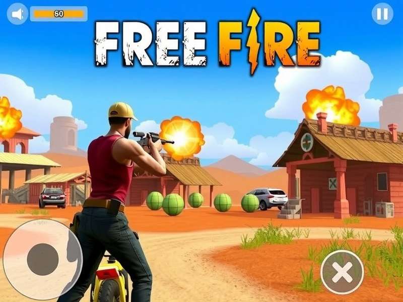 Free Fire gameplay action scene showing character in combat