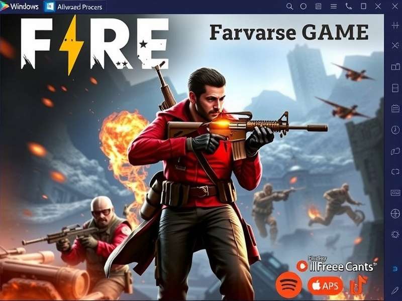 Free Fire gameplay on Windows 10 PC with enhanced graphics