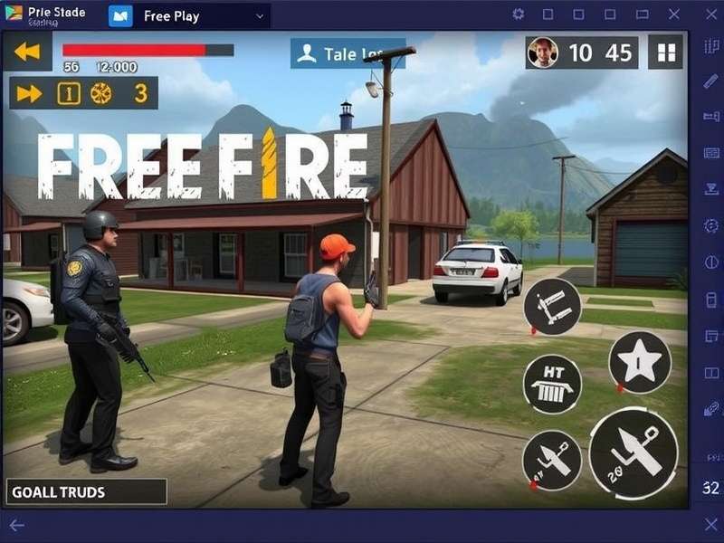 Free Fire intense gameplay scene showing character in battle