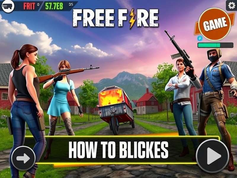 Play Free Fire Online banner showing battle royale action with fire effects