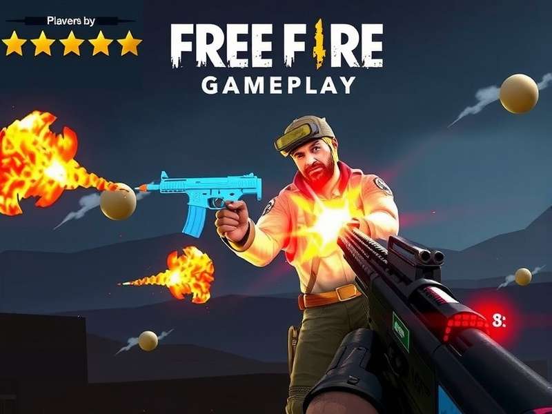 Free Fire Gameplay on PC showing intense battle royale action with keyboard and mouse setup