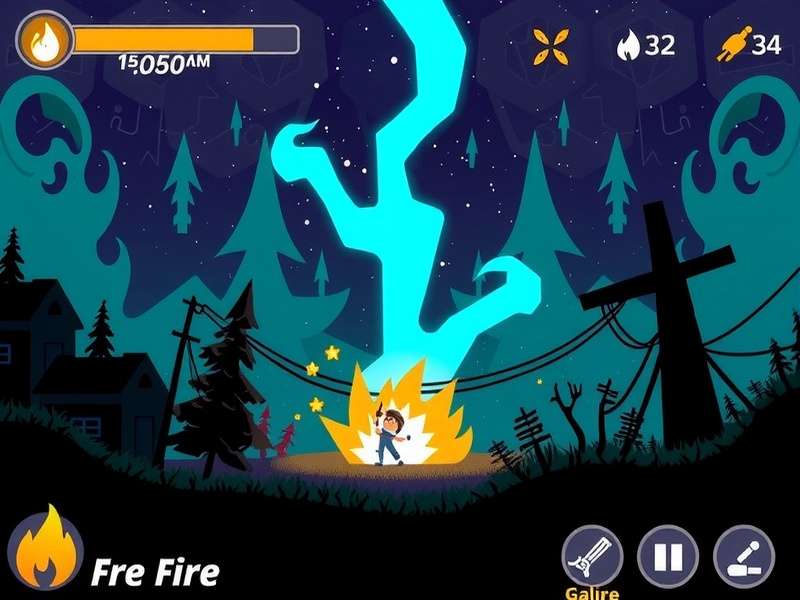 Fre Fire battle royale game action scene with Indian players