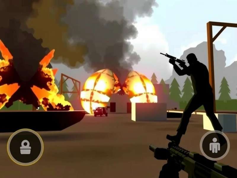 Free Fire game character holding weapon with battleground background
