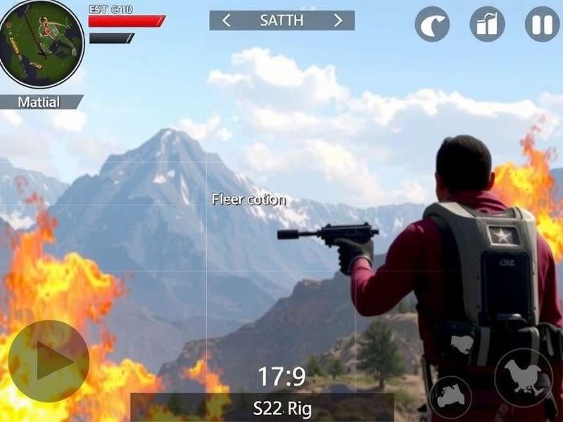 Free Fire game running on a laptop screen with keyboard and mouse setup