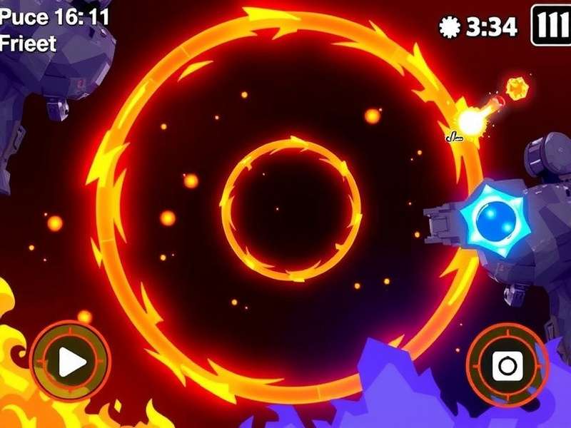 Free Fire Game Loop – Battle Royale survival cycle diagram showing drop, loot, zone collapse, combat, and Booyah