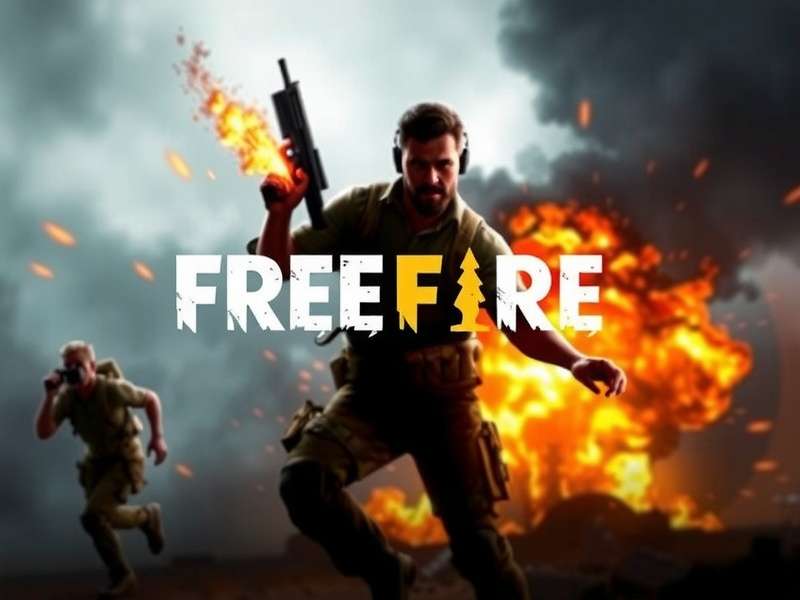 Free Fire game running on Windows 10 PC with keyboard and mouse setup