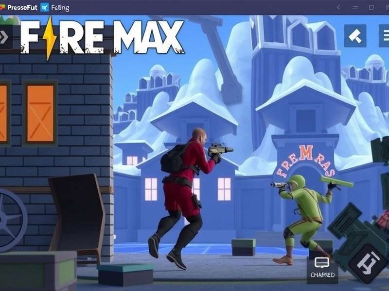 Free Fire Max gameplay screenshot on Windows 11 PC with keyboard and mouse controls